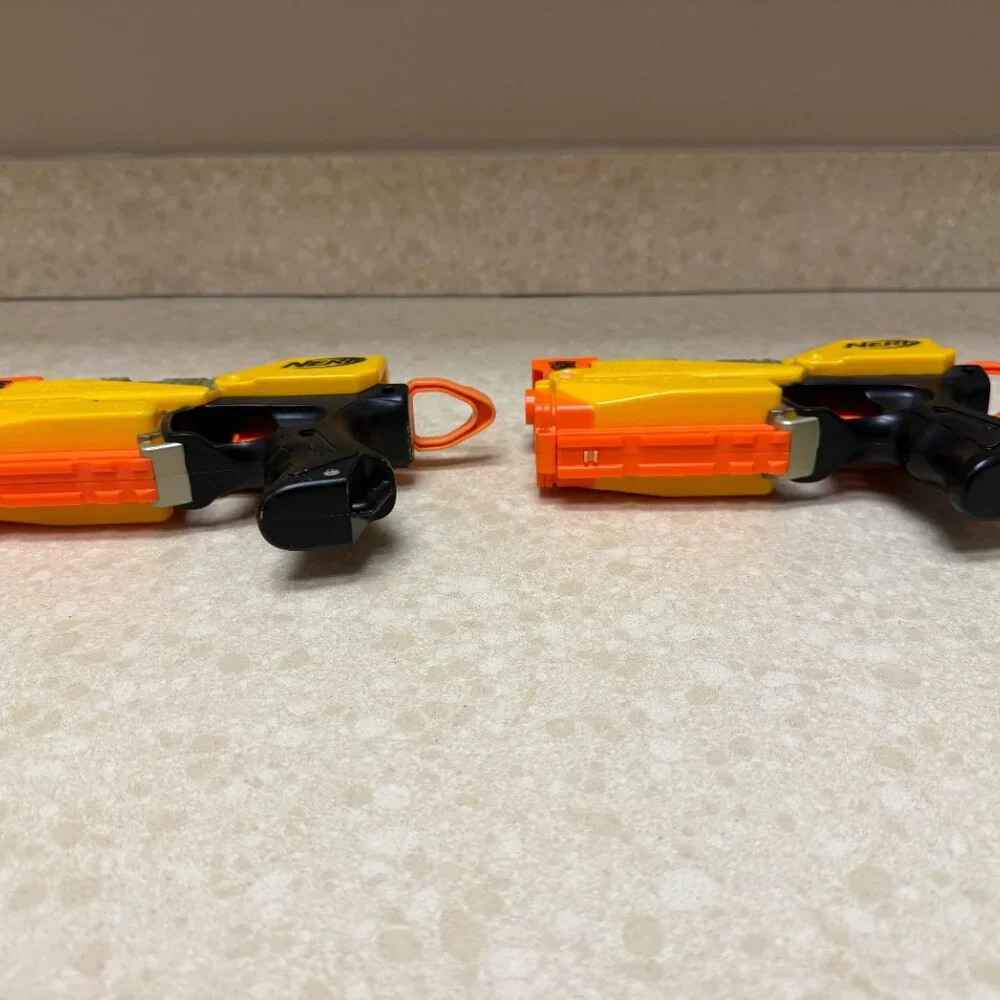NERF Yellow Orange NSTRIKE SWITCH SHOT EX-3 U HAND CONTROLLER GUN